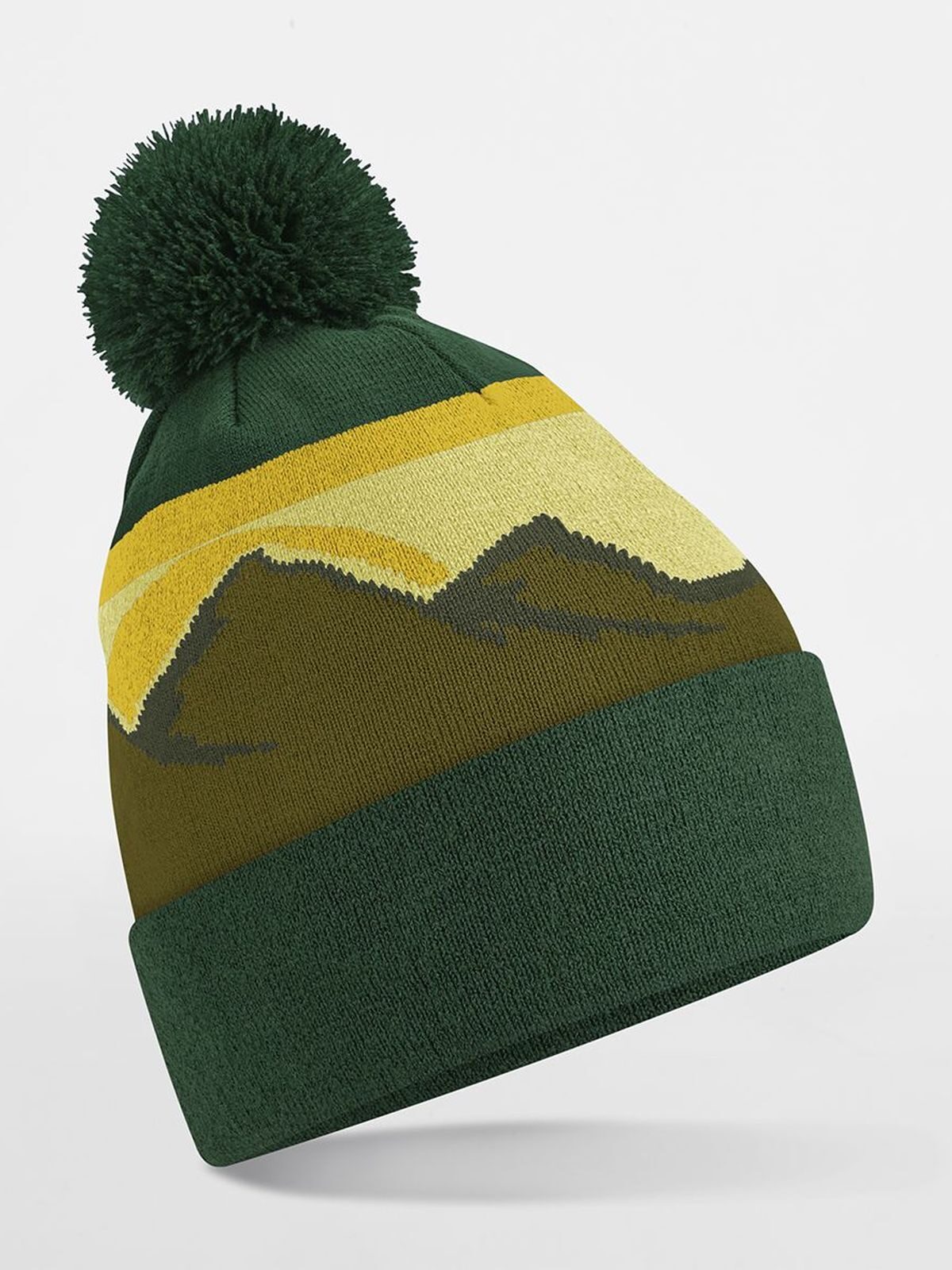 Mountain Peaks Pom Pom Beanie