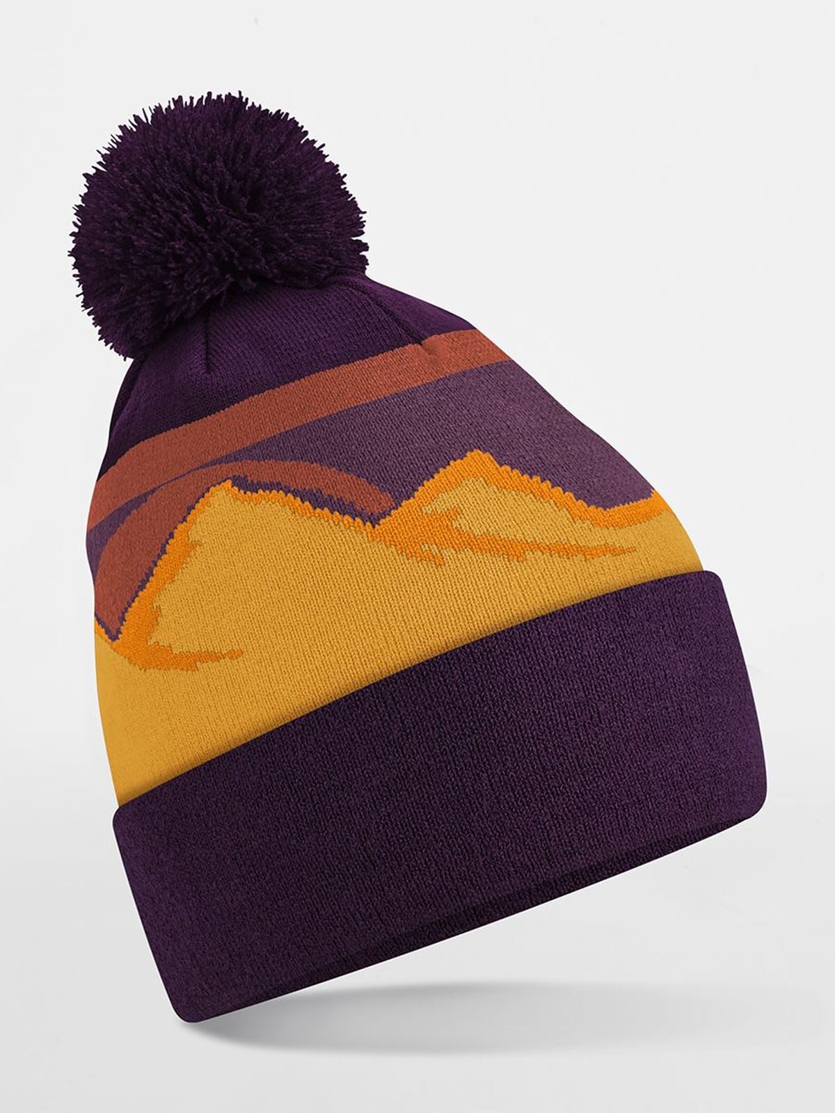 Mountain Peaks Pom Pom Beanie