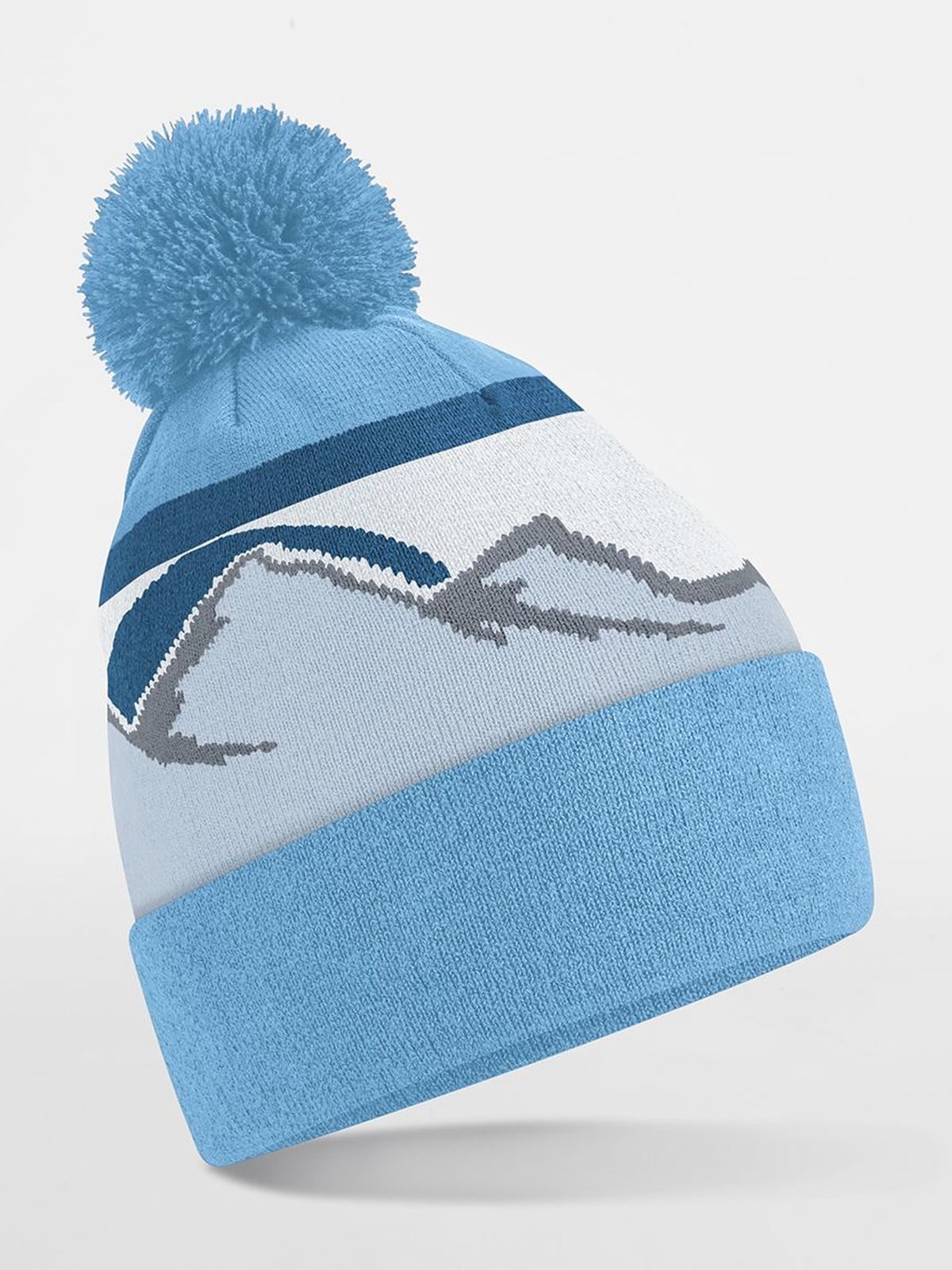 Mountain Peaks Pom Pom Beanie