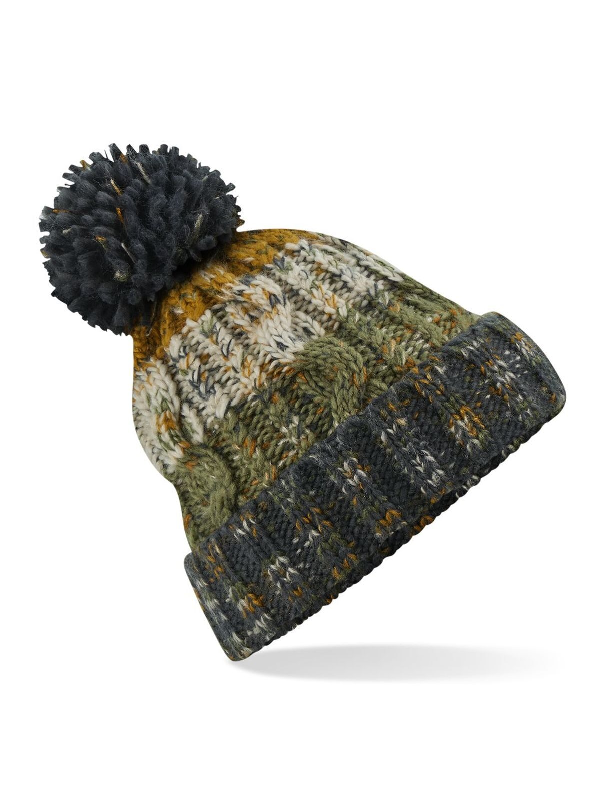 Corkscrew Pom Pom Beanie