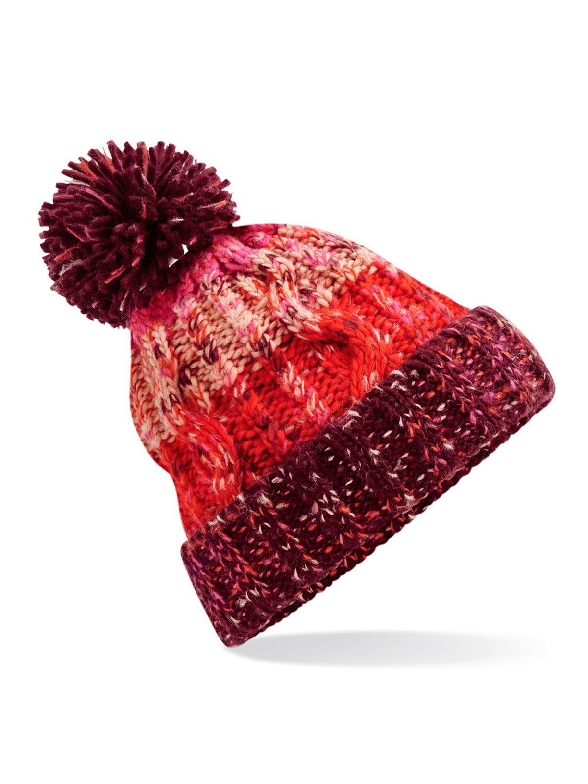 Corkscrew Pom Pom Beanie