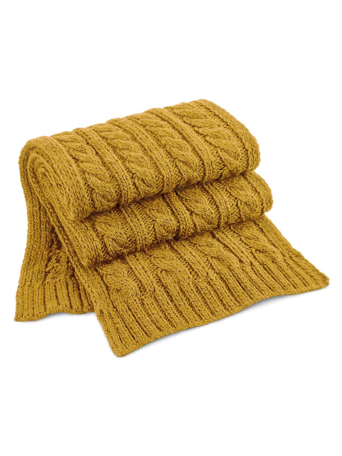 Cable Knit Melange Scarf