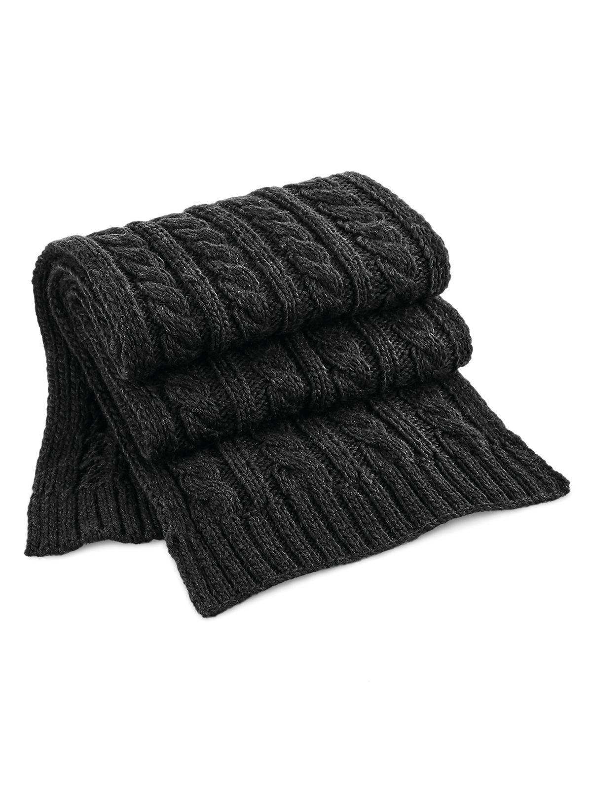 Cable Knit Melange Scarf