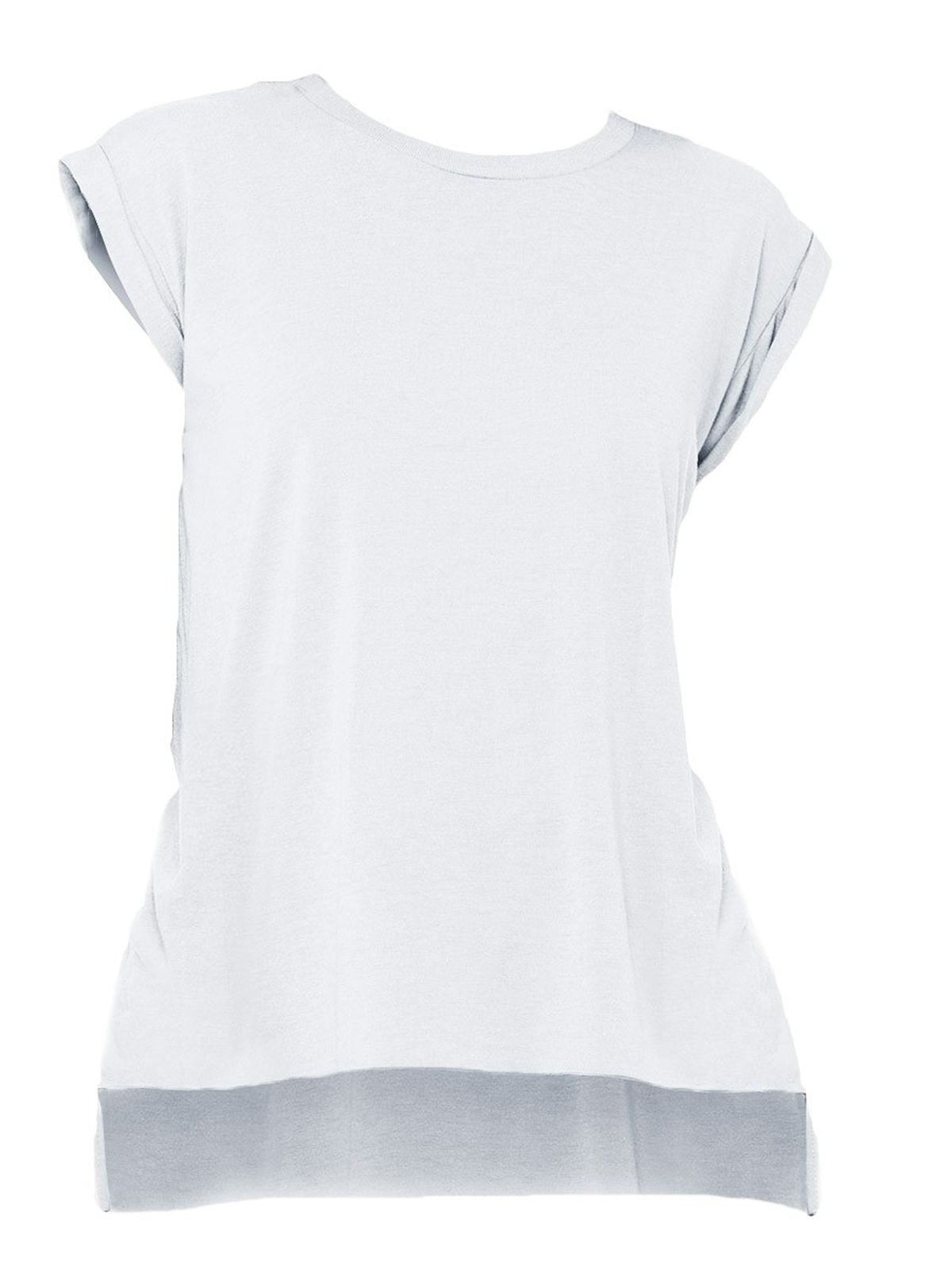 Women's Flowy Muscle Tee with Rolled Cuff