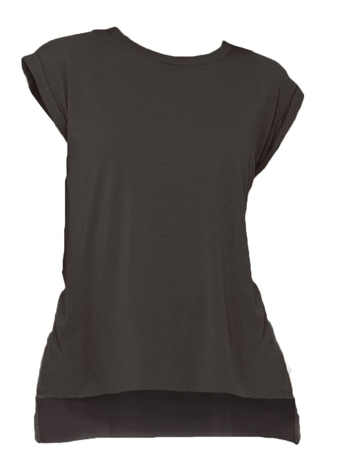 Women's Flowy Muscle Tee with Rolled Cuff