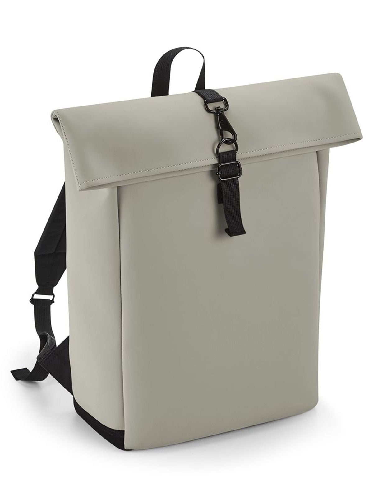 Matte PU Roll-Top Backpack