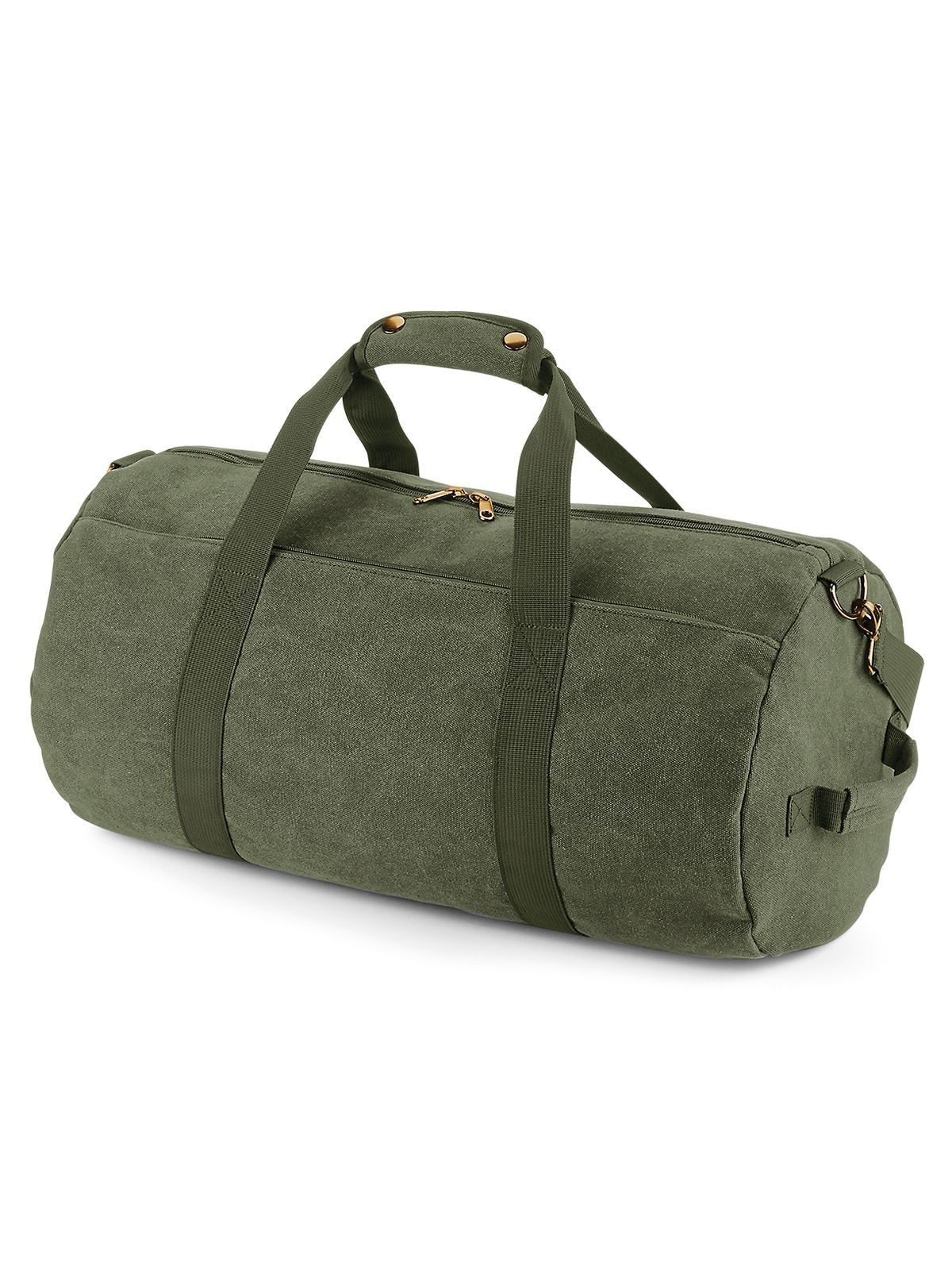 Vintage Canvas Barrel Bag