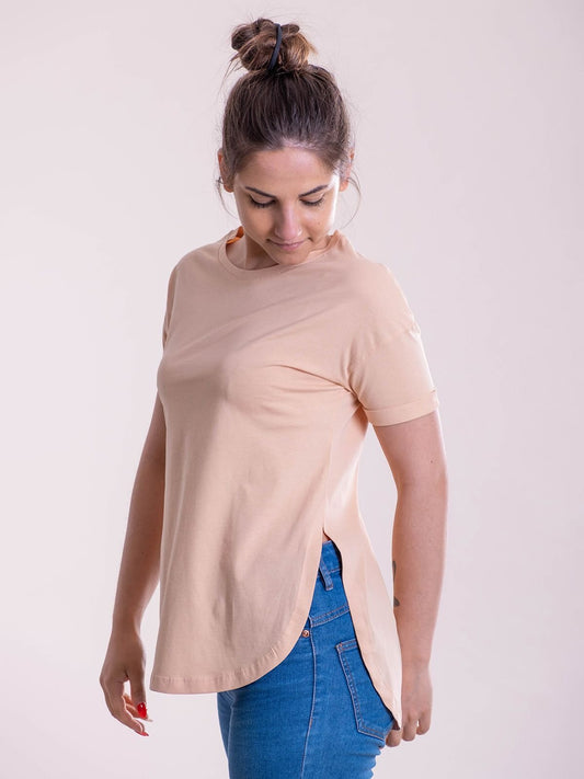 T-shirt girocollo donna manica corta