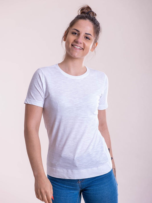 T-shirt donna slub