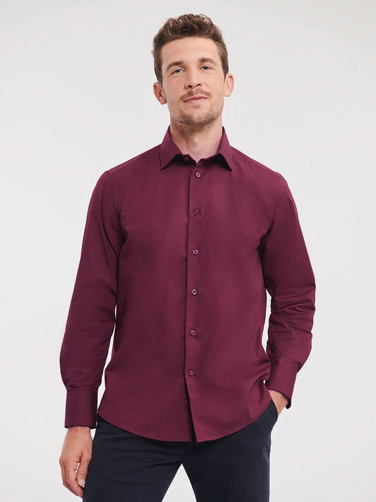Men's Long Sleeve Easy Care Fitted Shirt