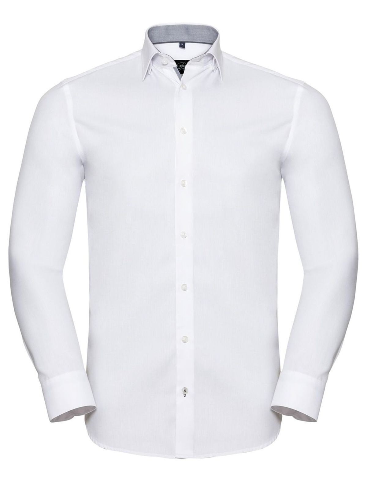 Men´s Long Sleeve Tailored Contrast Herringbone Shirt