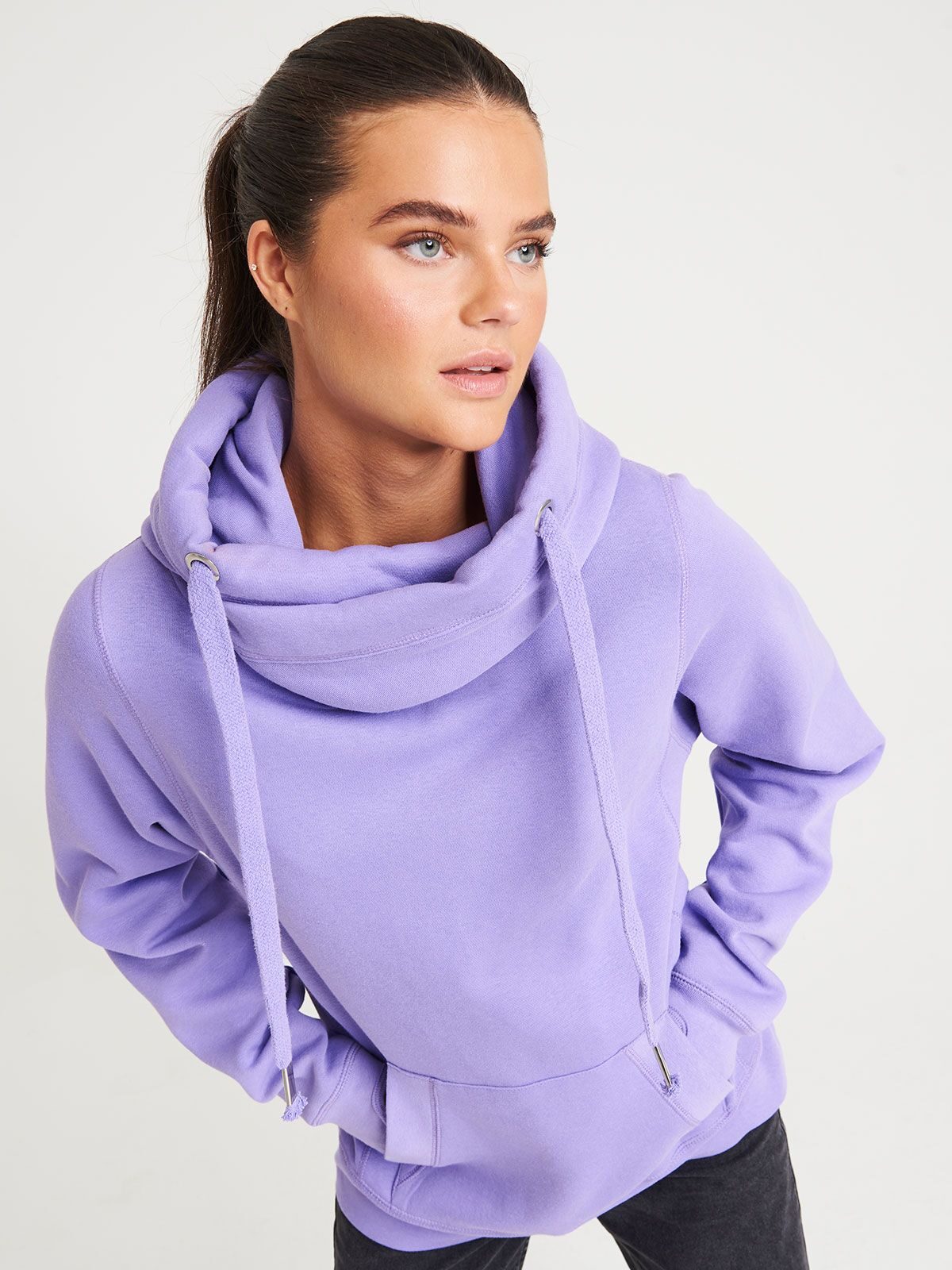 Cross Neck Hoodie
