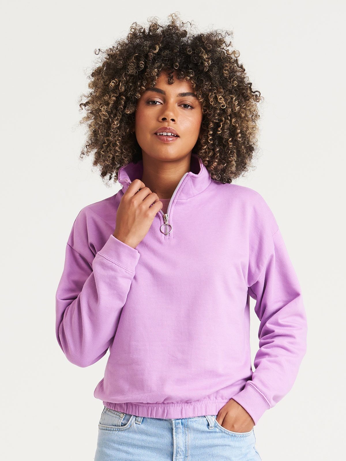 Womenâs Cropped ½ Zip Sweat