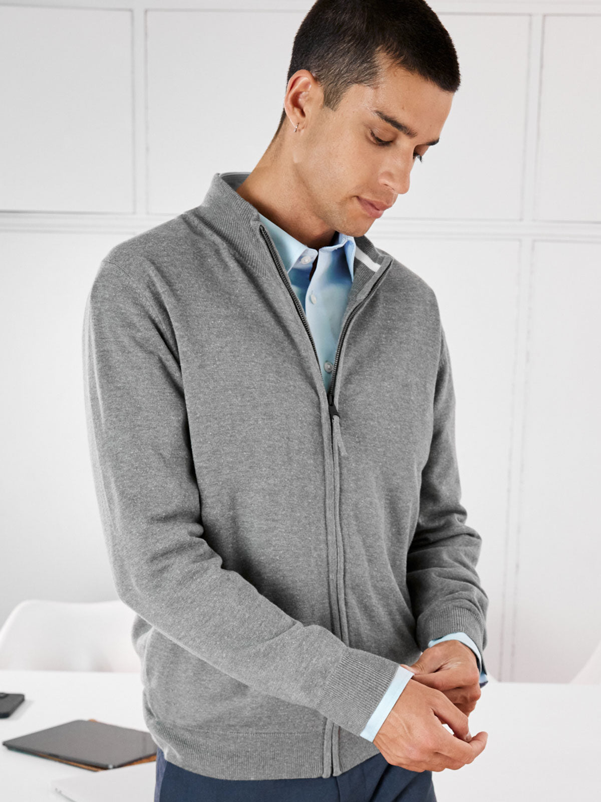 Men's Zip Cardigan