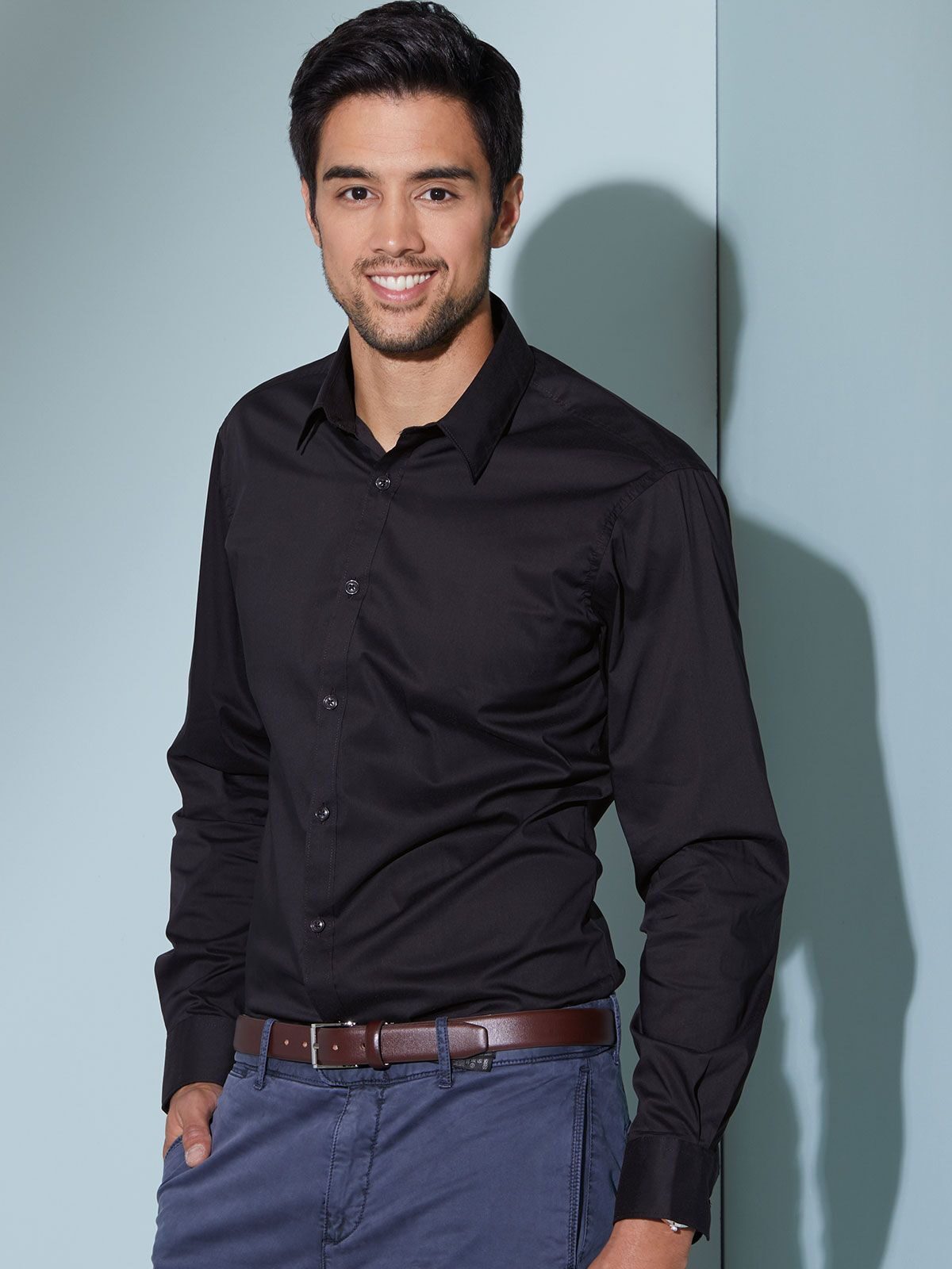 Men's Shirt Slim Fit Long