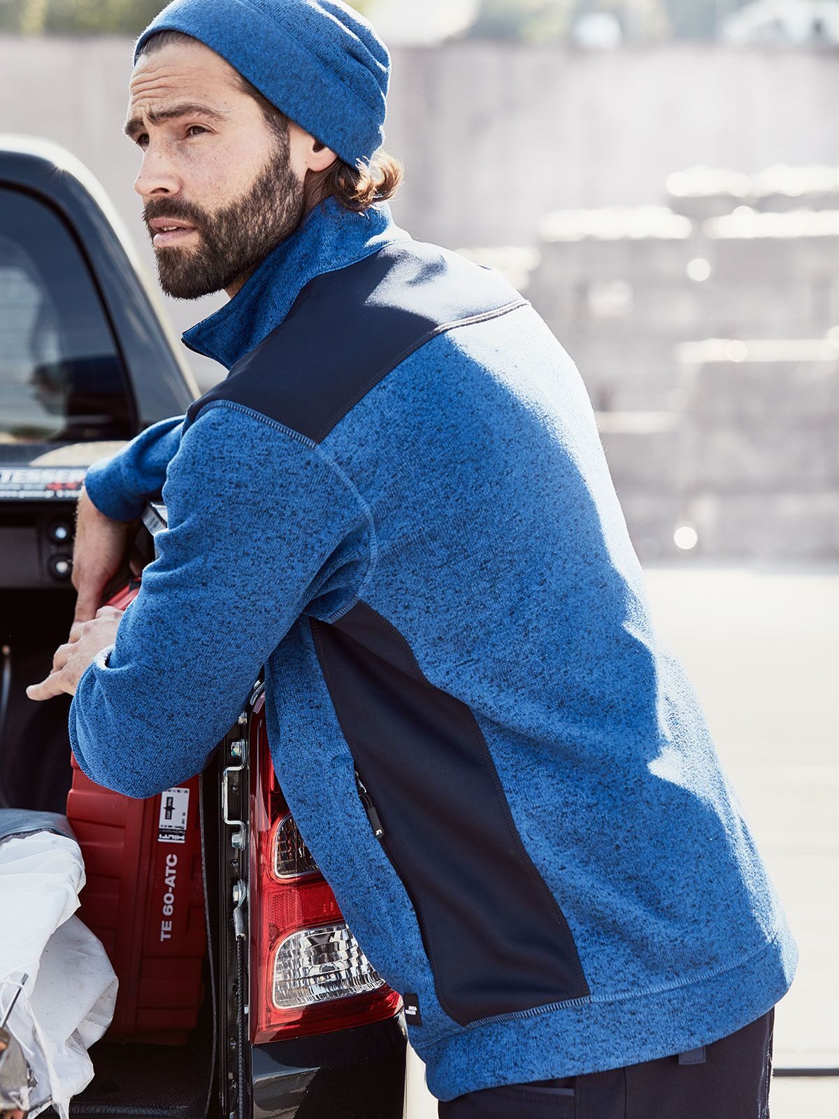 Men's Knitted Workwear Fleece Jacket - Strong