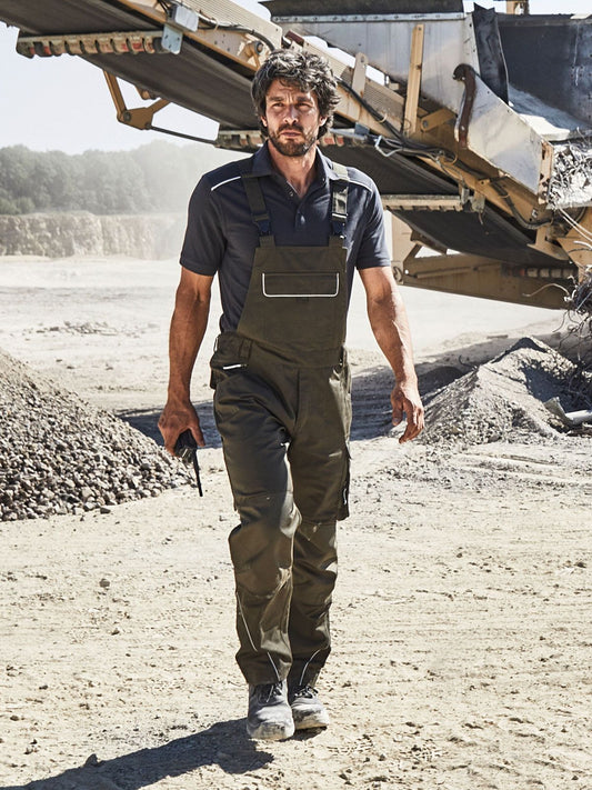 Workwear Pants With Bib - Solid