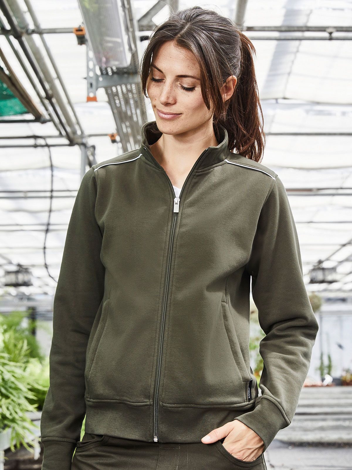 Ladies' Workwear Sweat-Jacket - Solid