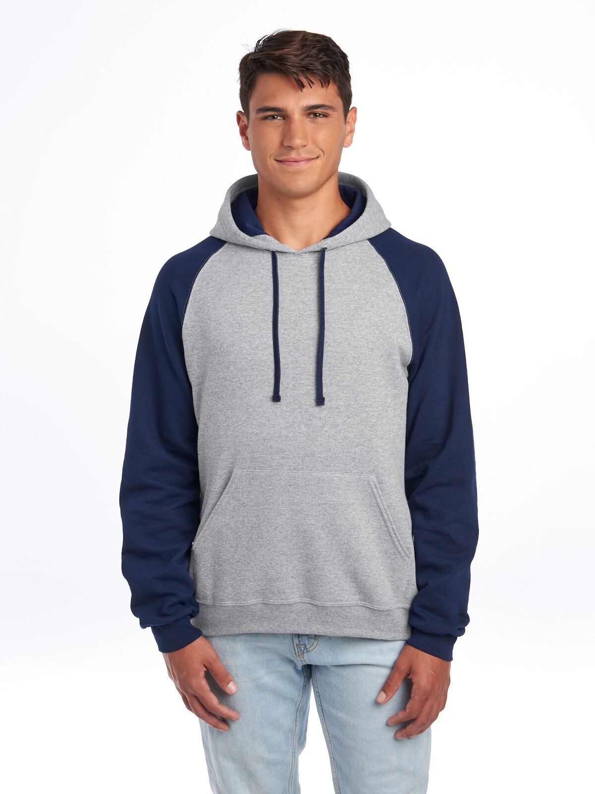 NuBlend Colour Block Raglan Hooded Sweatshirt