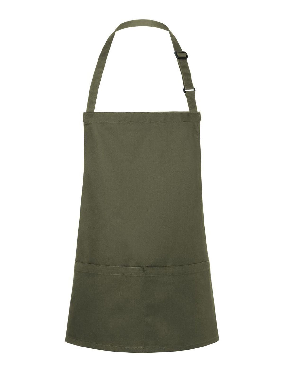 Short Bib Apron Basic With Buckle And Pocket
