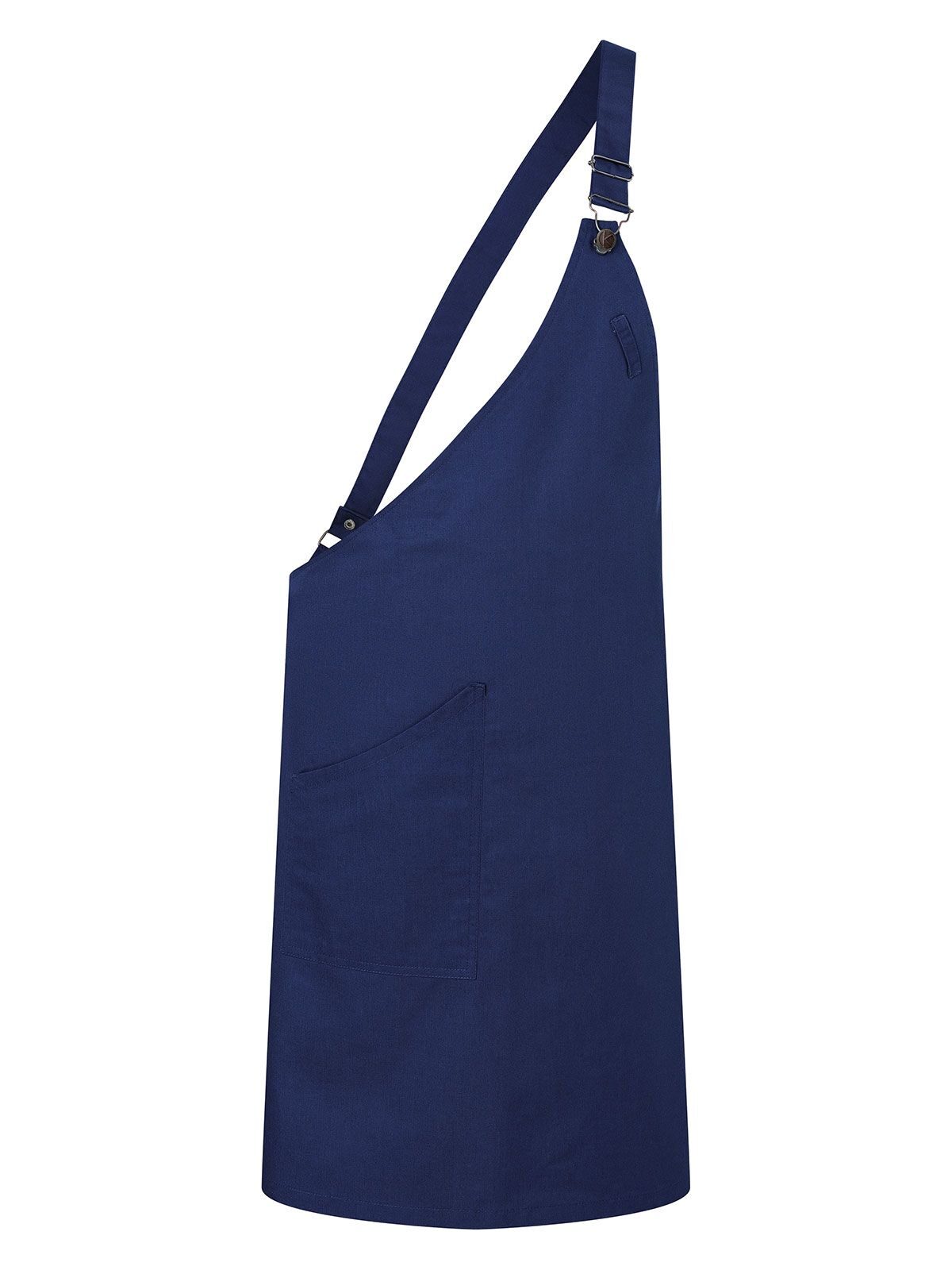 Asymmetrical Bib Apron with Pocket