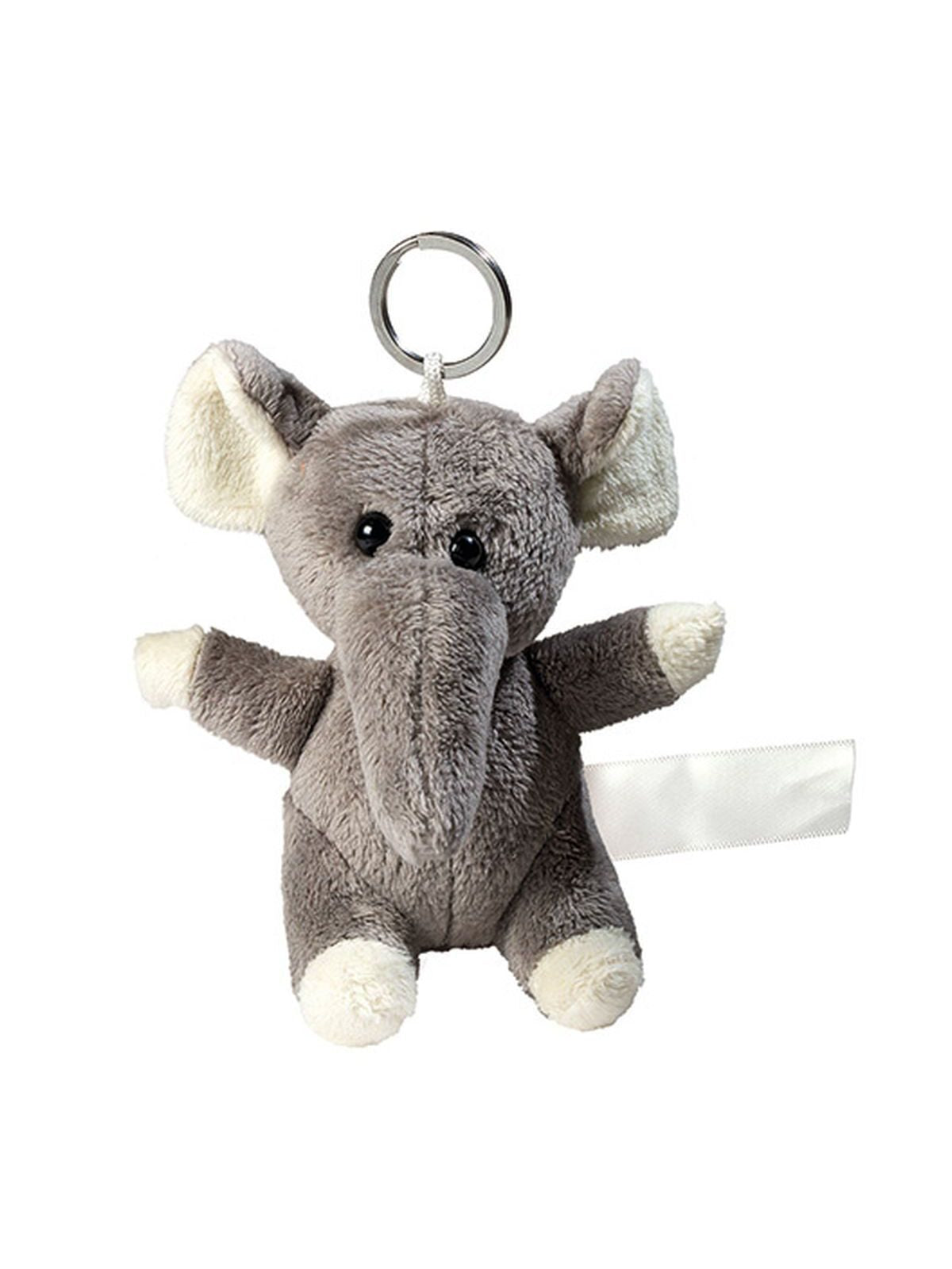 Plush elephant with keychain