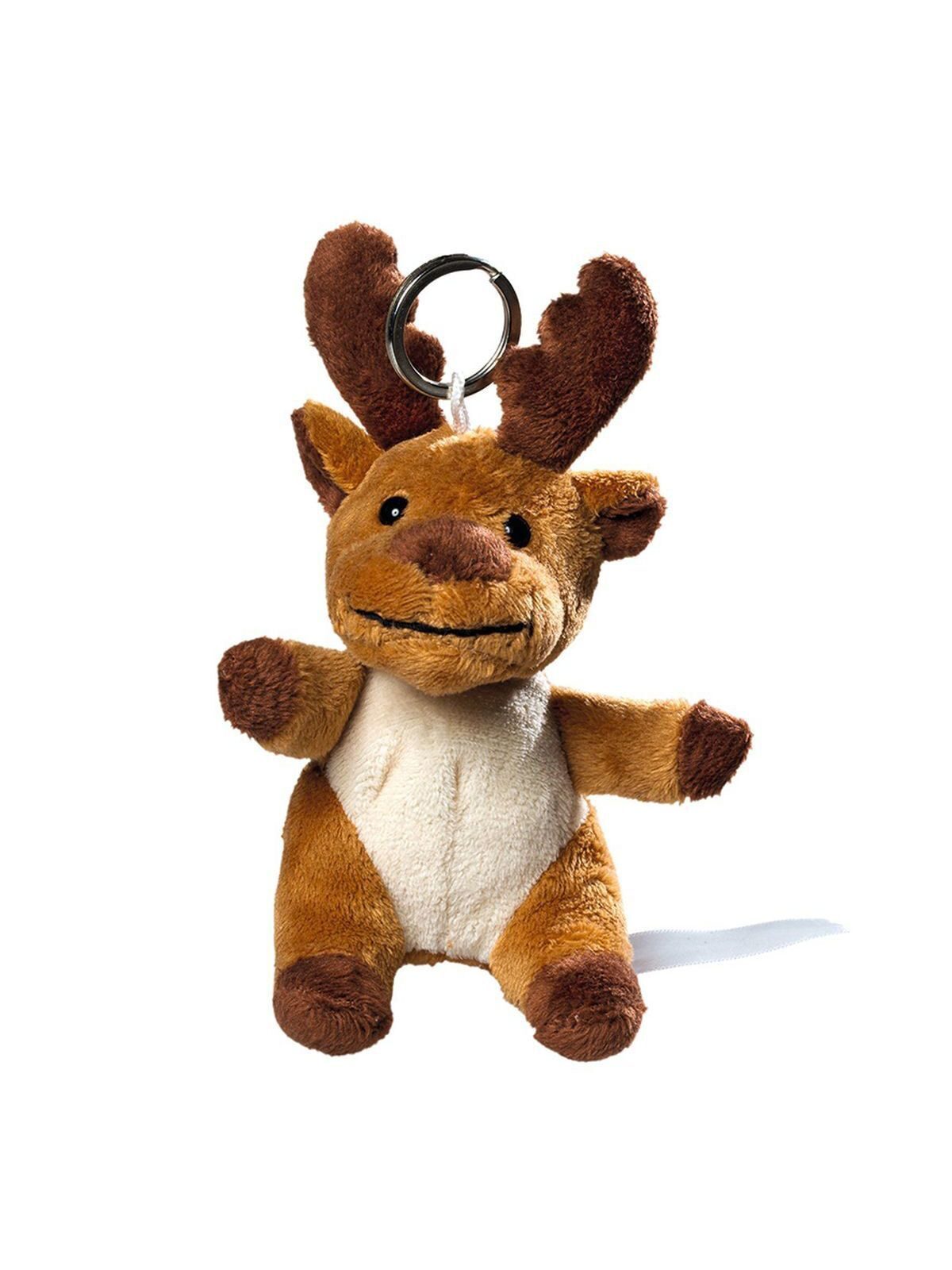 plush moose with keychain