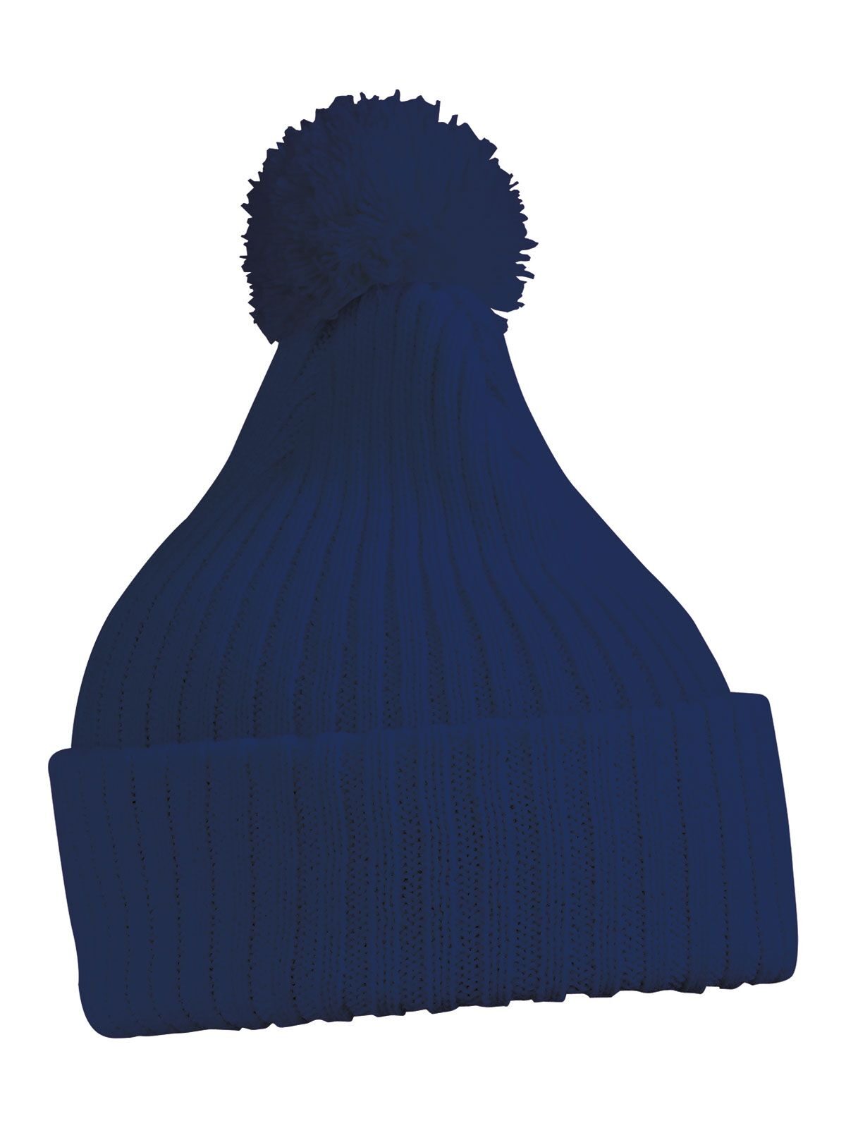 Knitted Cap with Pompon
