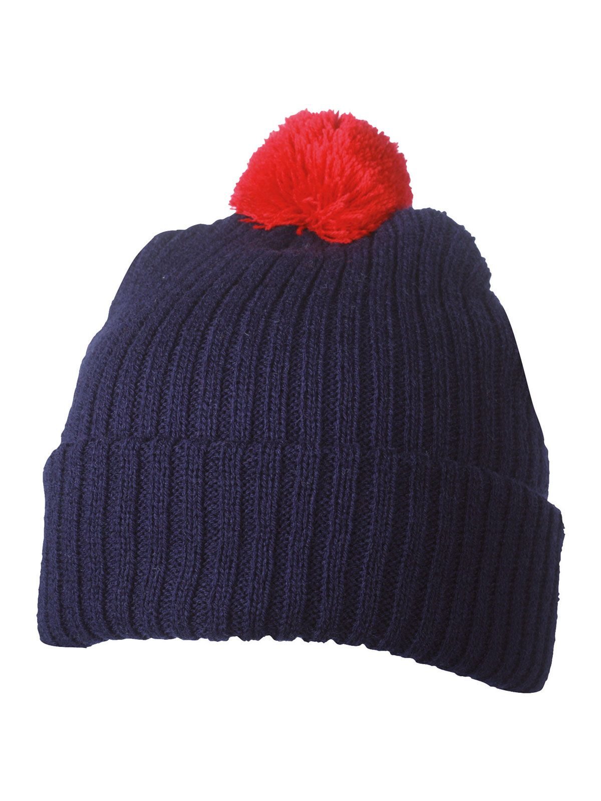 Knitted Cap with Pompon