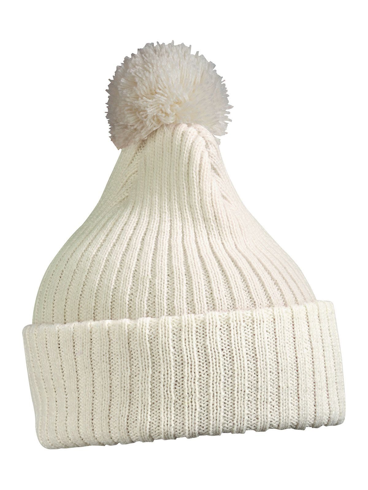 Knitted Cap with Pompon