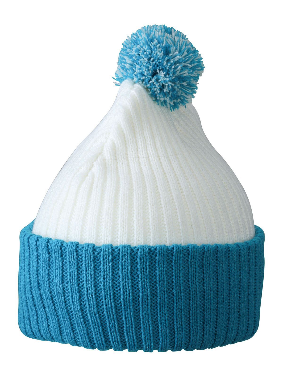 Knitted Cap with Pompon