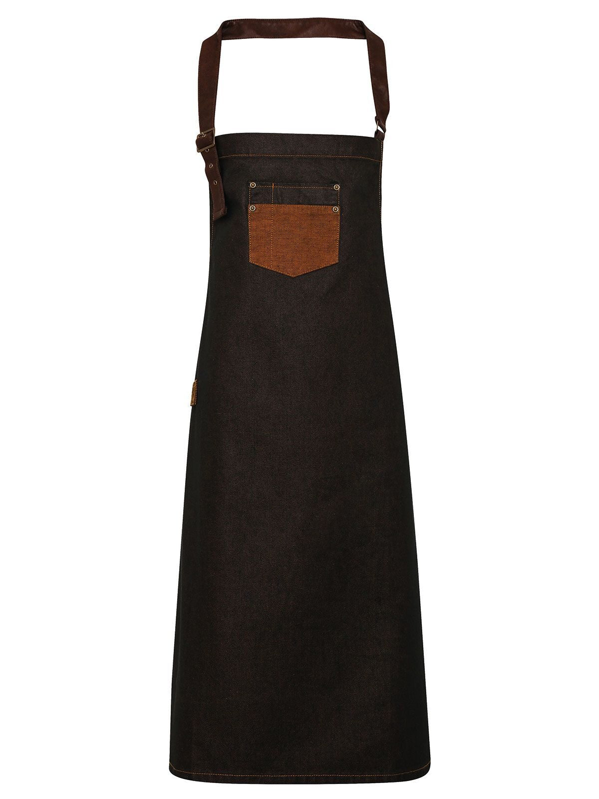 Division Waxed Look Denim With Faux Leather ather