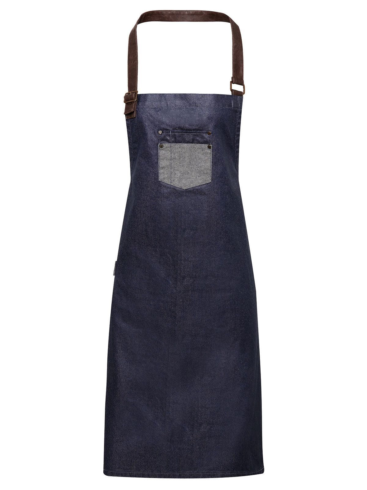 Division Waxed Look Denim With Faux Leather ather