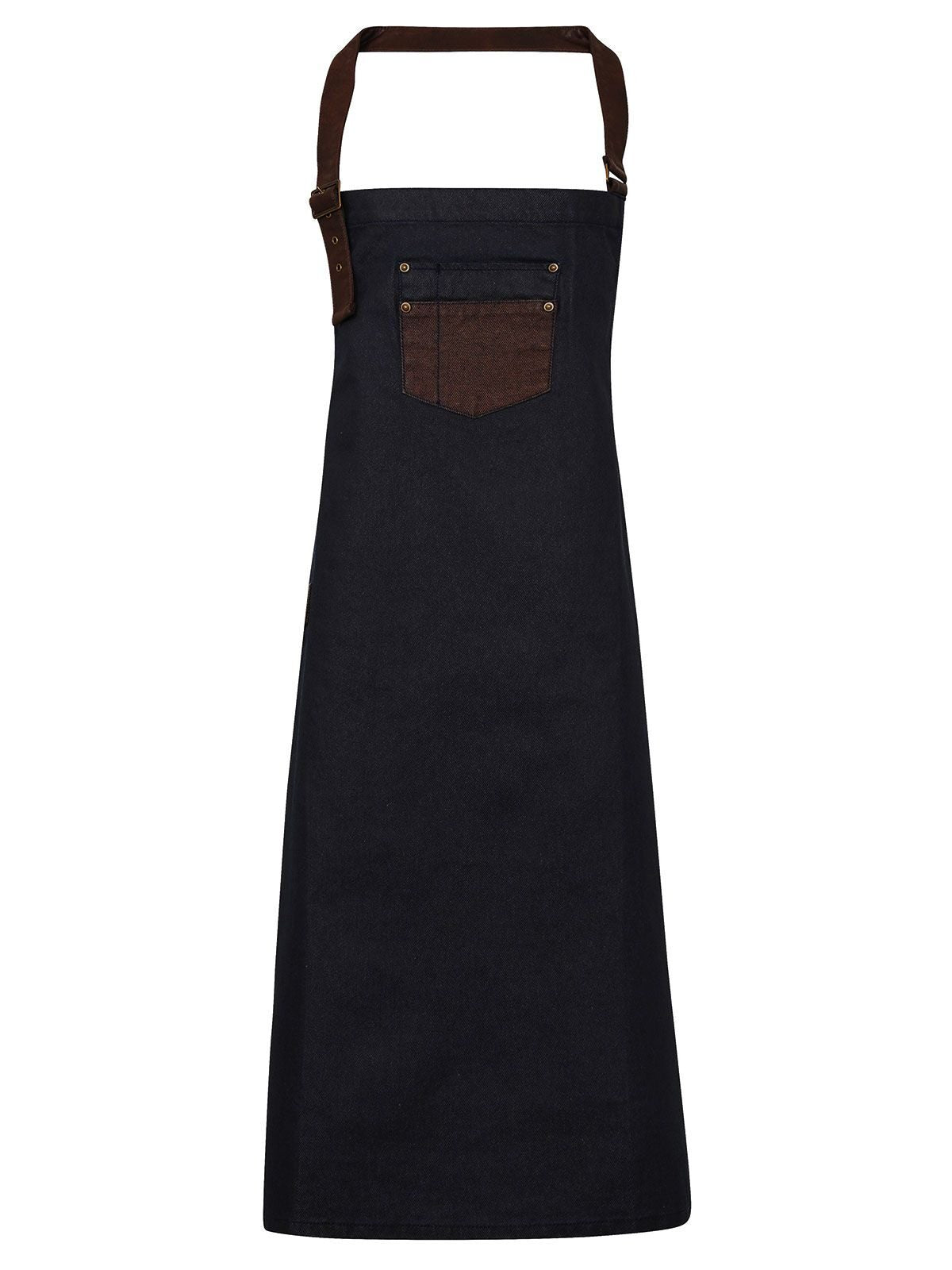 Division Waxed Look Denim With Faux Leather ather