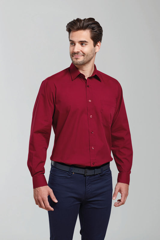 Men's Long Sleeve Poplin Shirt