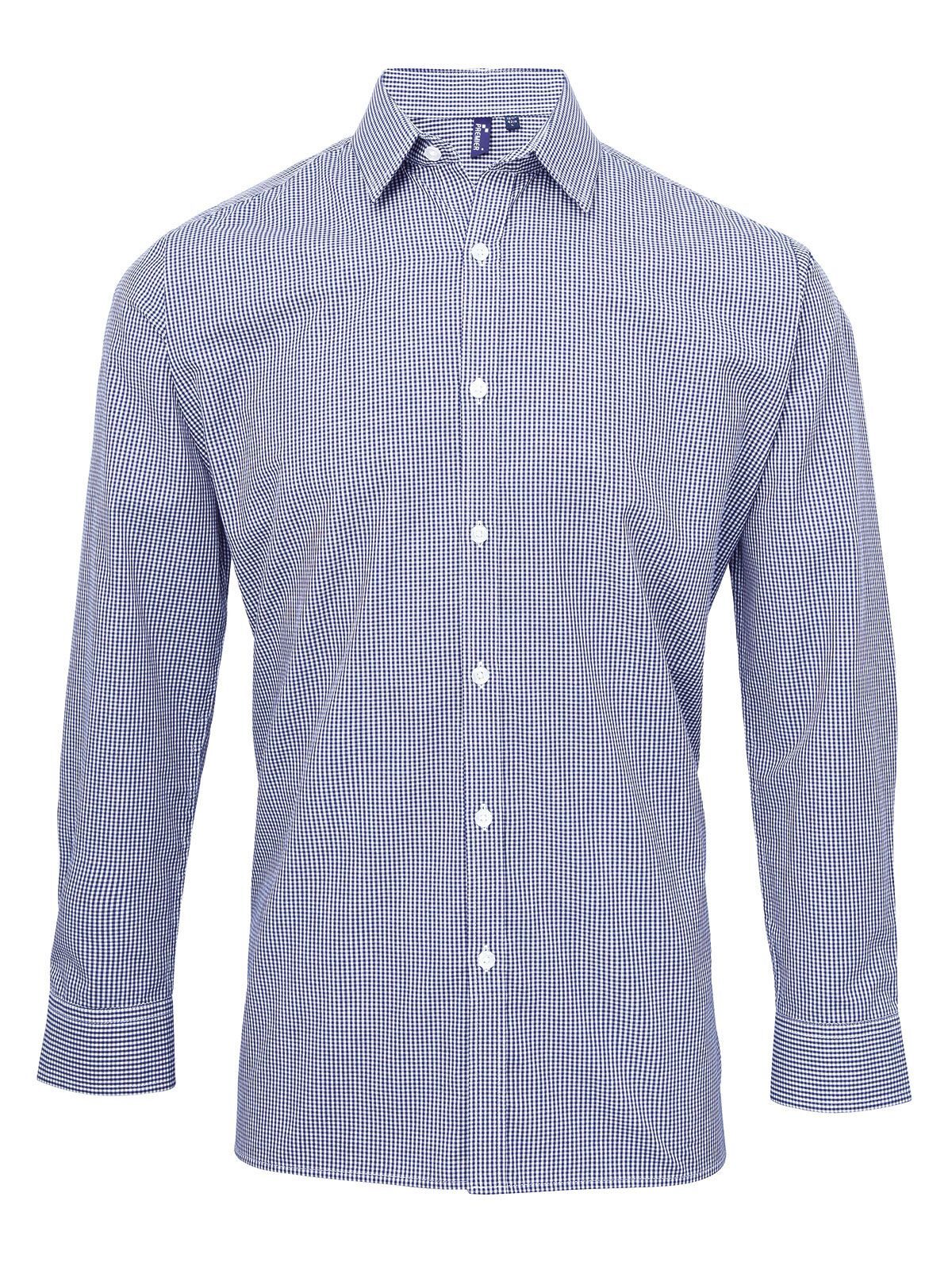 Men's Long Sleeve Microcheck Gingham Shirt