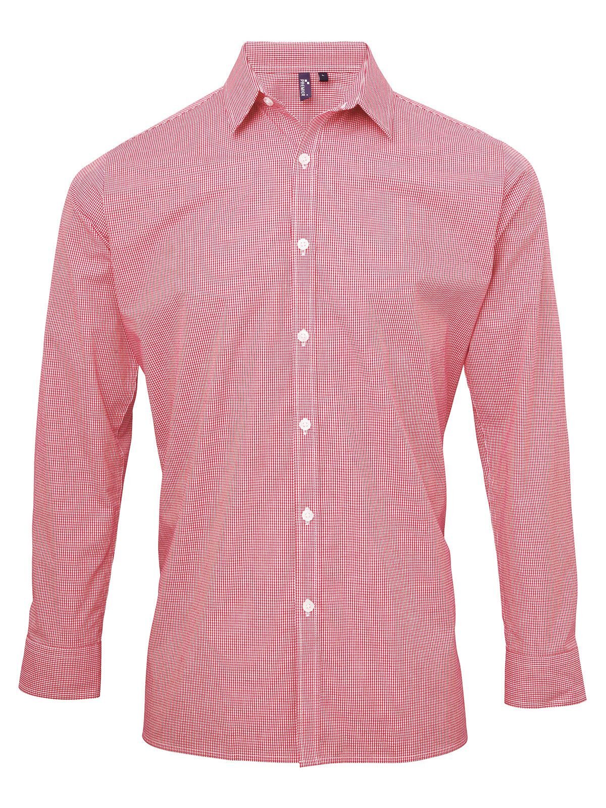 Men's Long Sleeve Microcheck Gingham Shirt