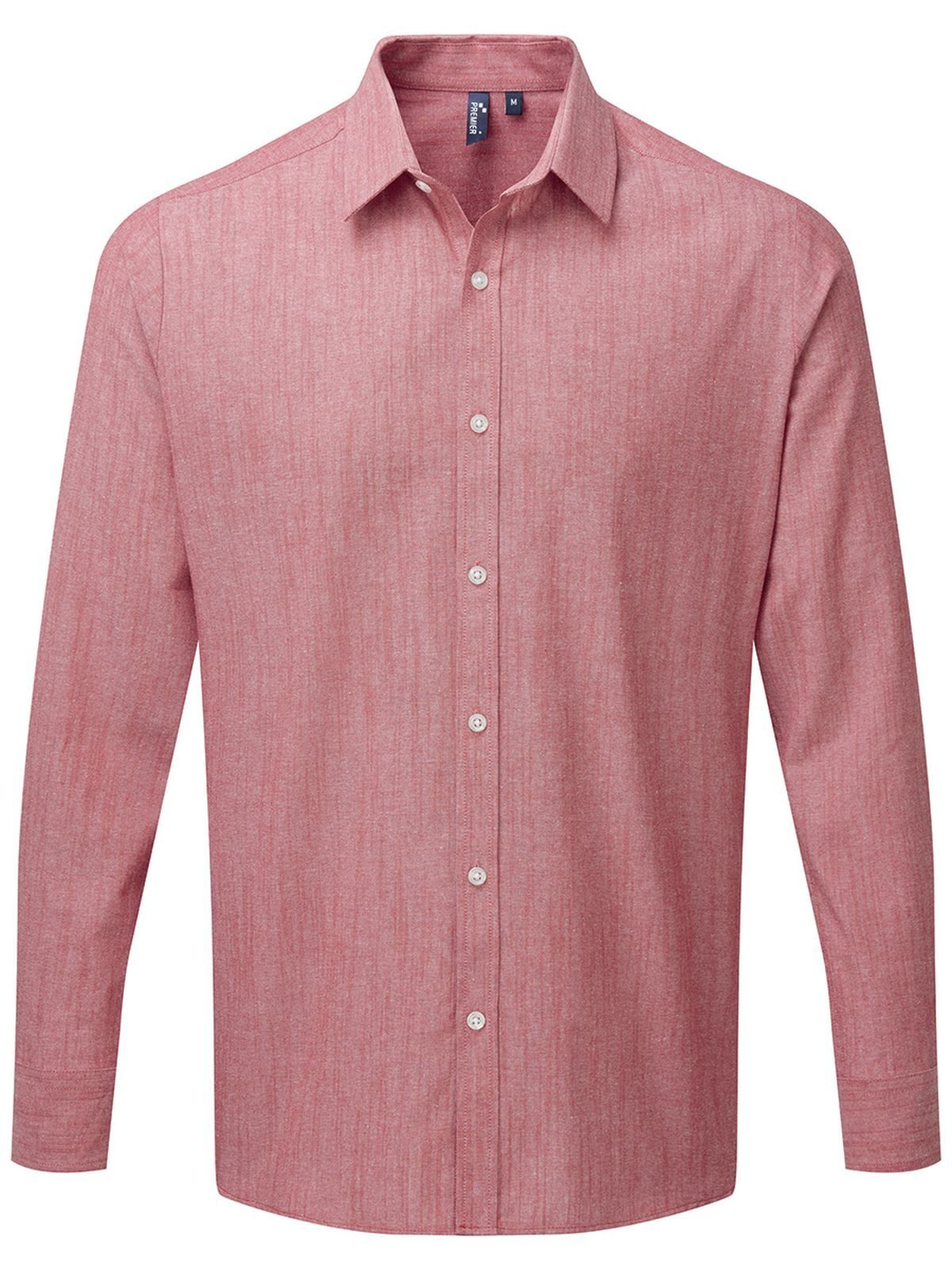 Men's Cotton Slub Chambray Long Sleeve Shirt