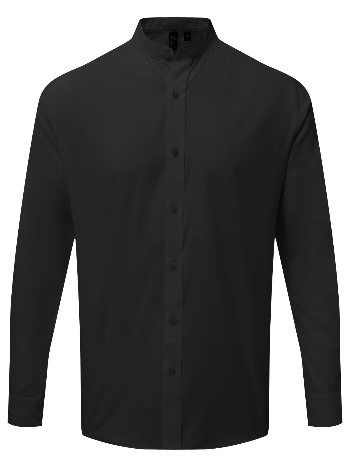 Banded Collar 'Grandad' Long Sleeve Shirt