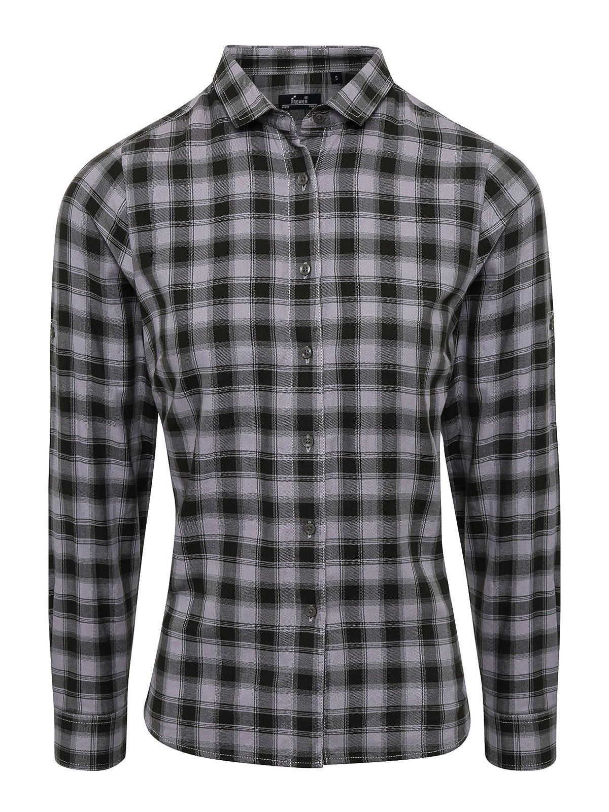 Ladies' LSL 'Mulligan' Check Cotton Bar Shirt t