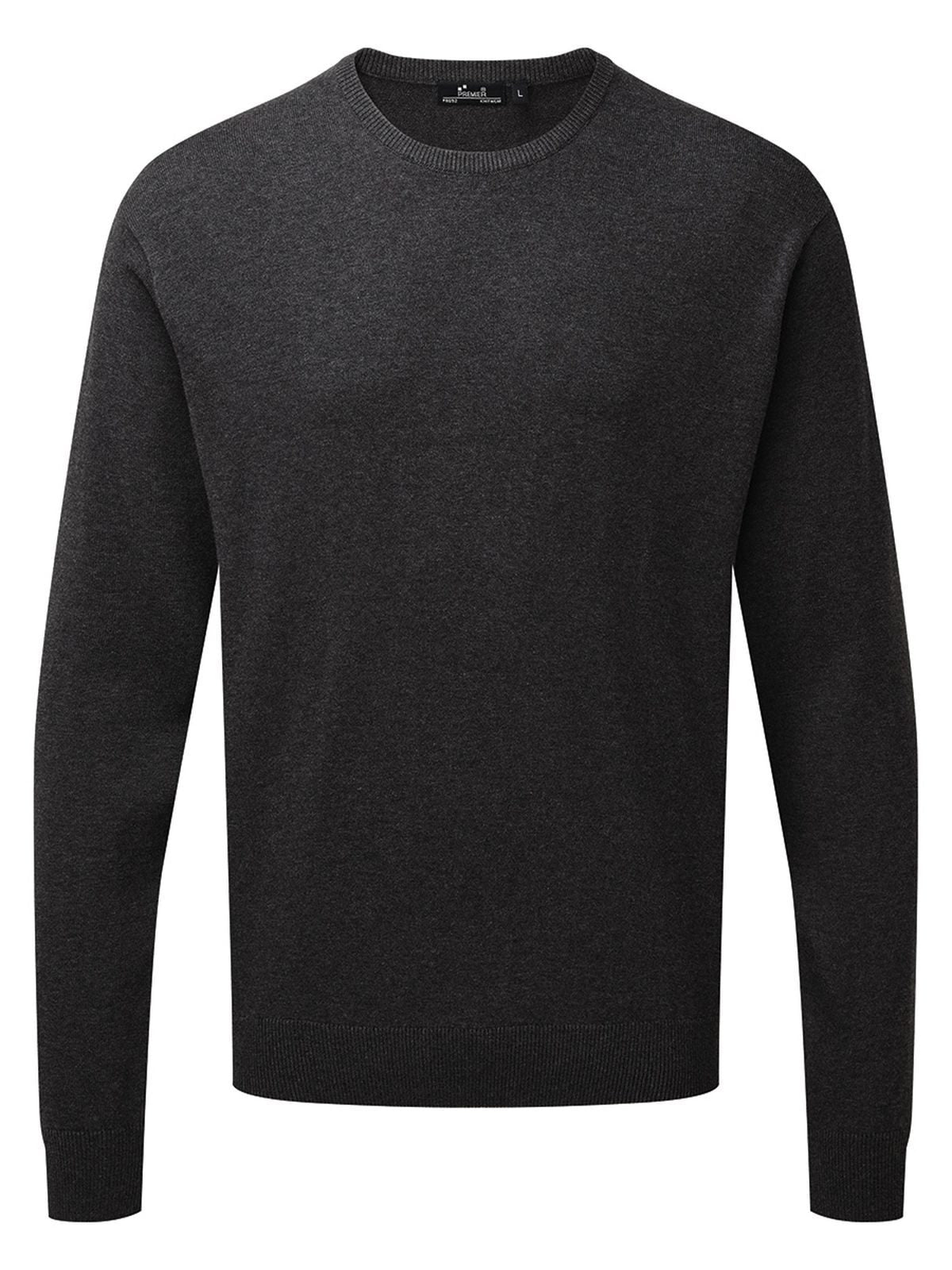Men's Crew Neck Cotton Rich Knitted Sweater