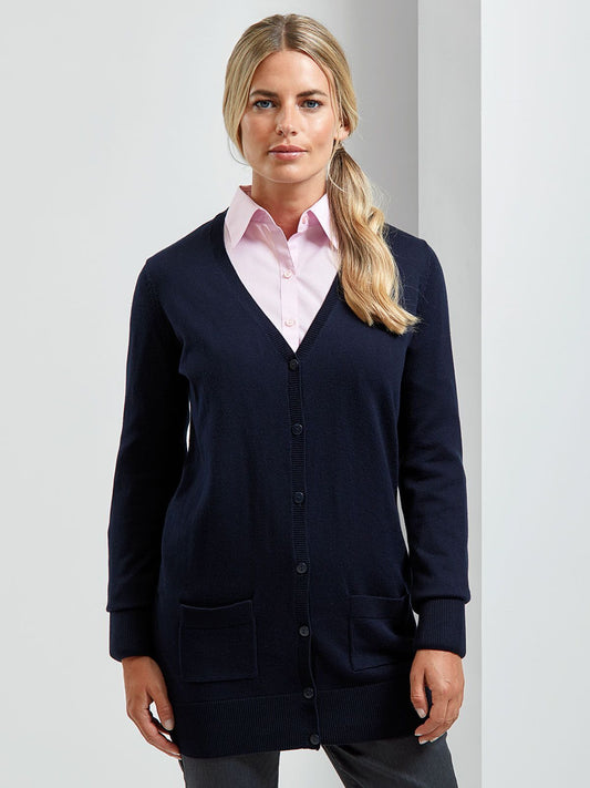 Ladiesâ Log Length Knitted Cardigan