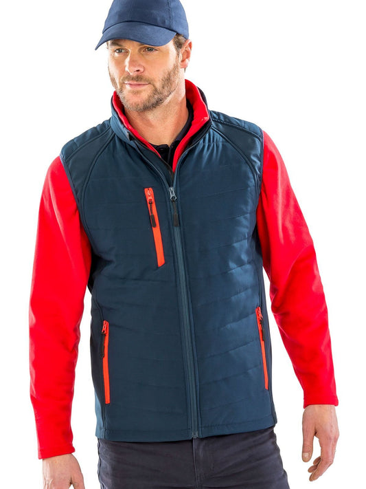Black Compass Padded Softshell Gilet