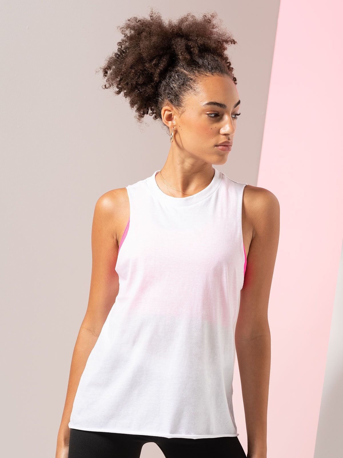 Women's High Neck Slash Armhole Vest