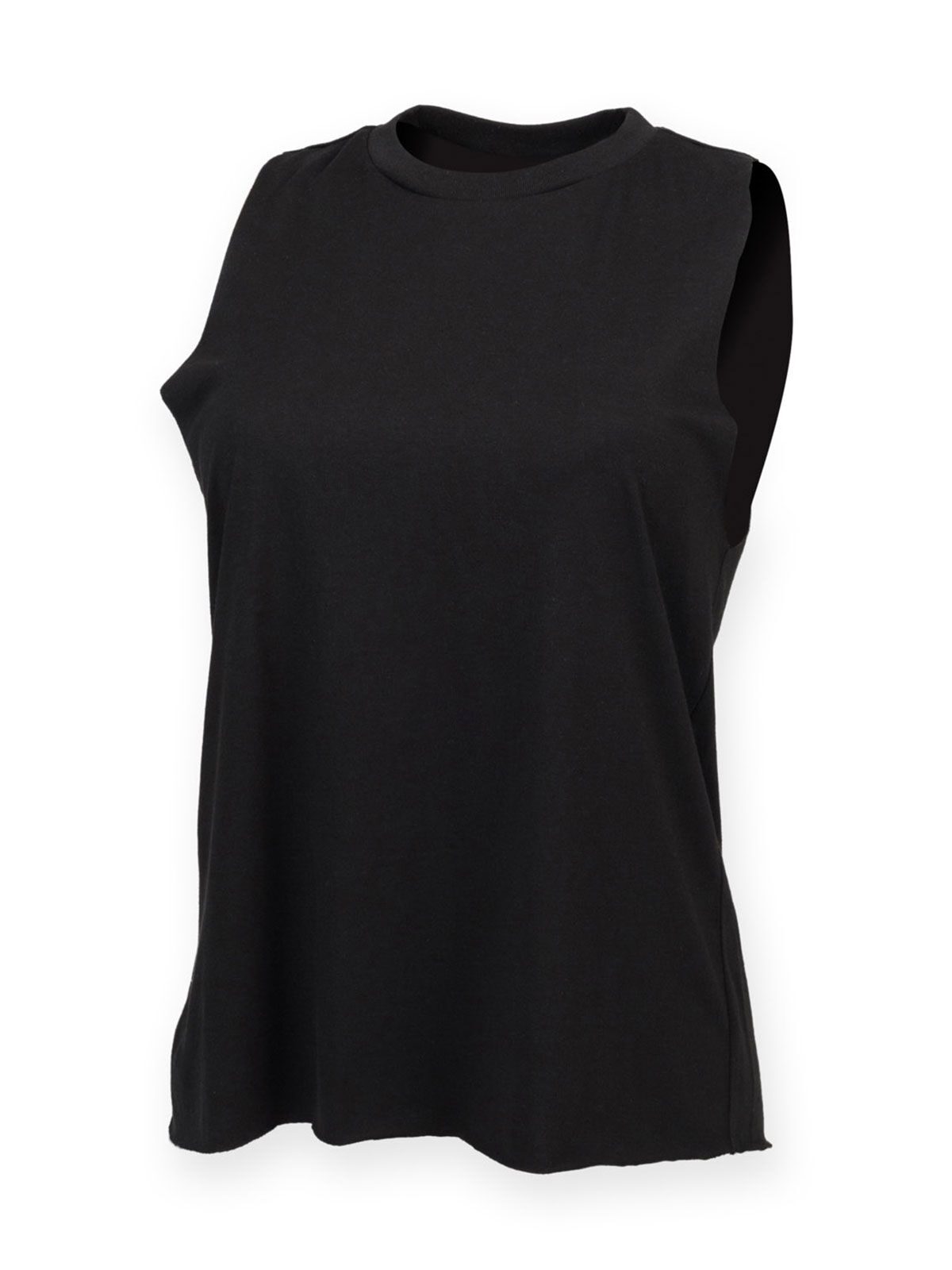 Women's High Neck Slash Armhole Vest