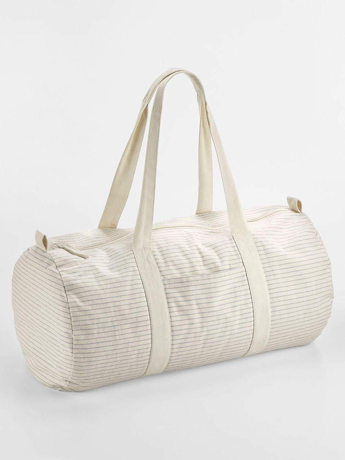 Striped Organic Cotton Barrel Bag