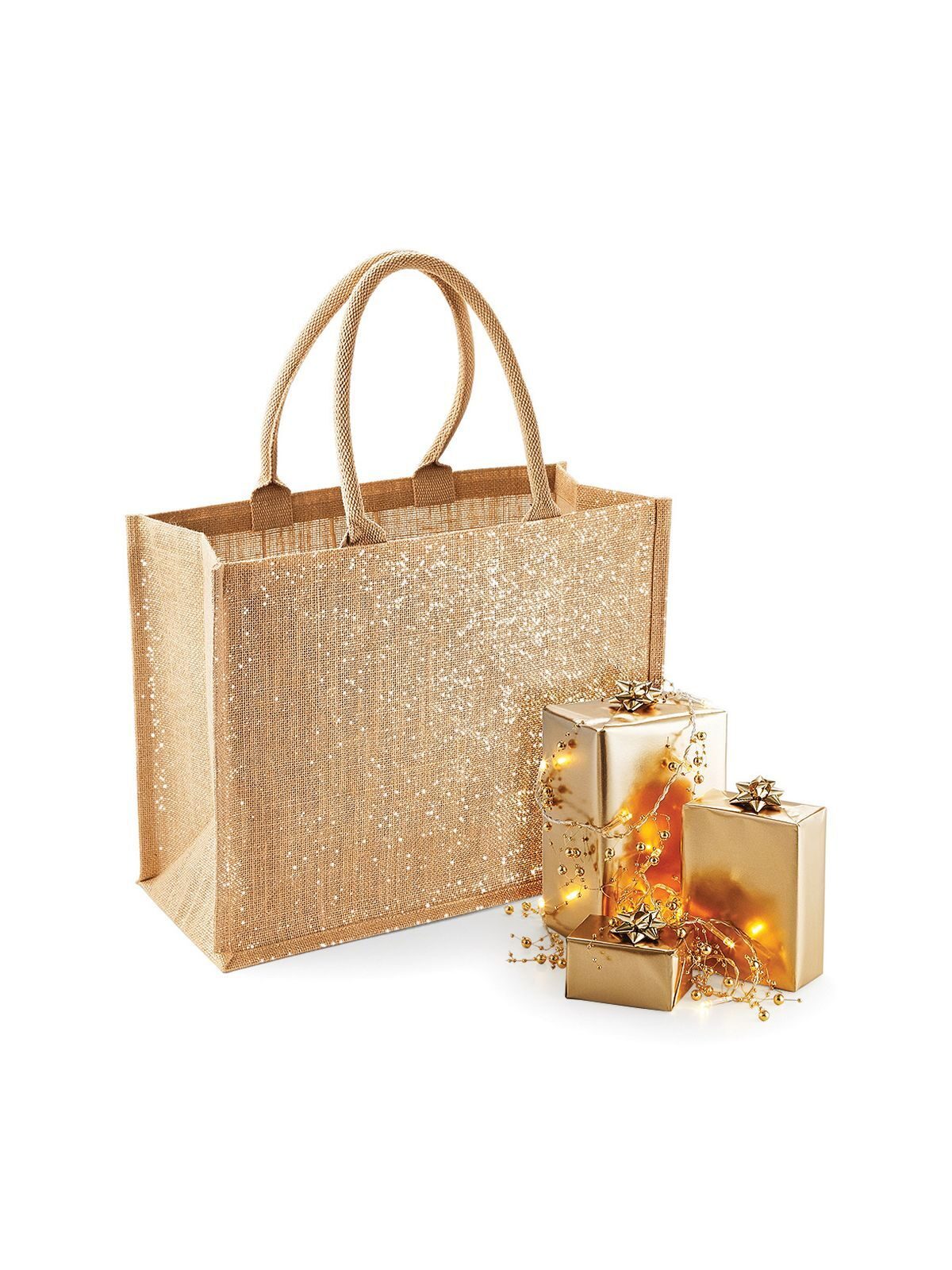 Shimmer Jute Shopper