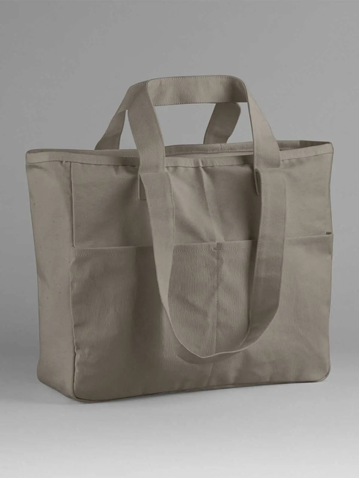 Double Handle Cargo Pocket Tote W604