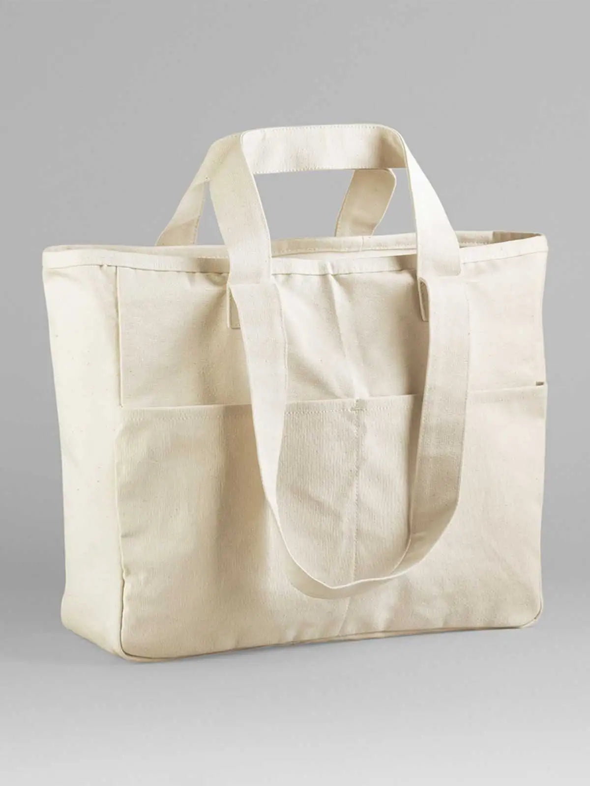Double Handle Cargo Pocket Tote W604