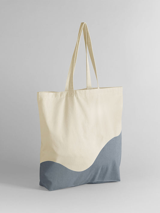 Organic Cotton Wave Print Maxi Tote W235